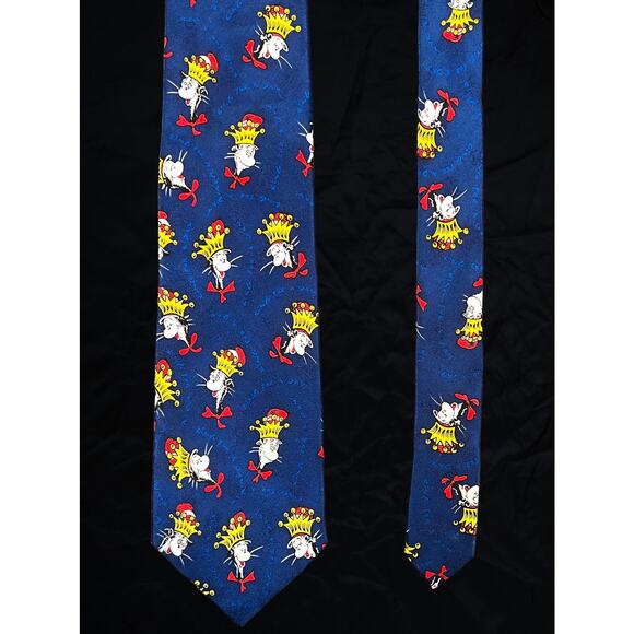 Dr Seuss Cat in the Hat Dark Blue Tie - 1994 - Picture 5 of 10